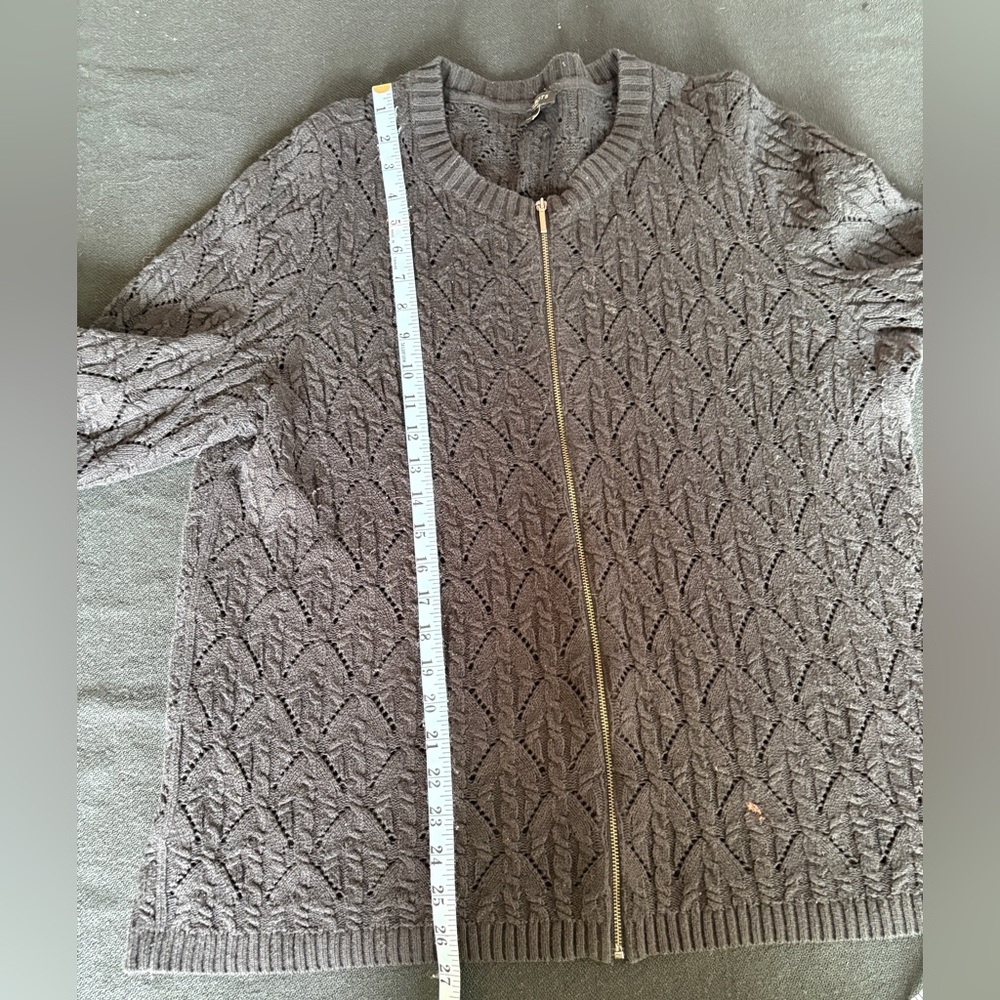 Talbots Lightweight Black cardigan 1X - Picture 8 of 8